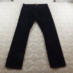 J. Crew Slim Straight Corduroy Pants Mens 34x32 Navy Blue